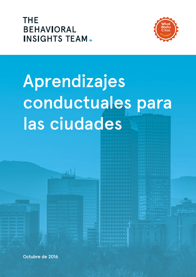 Las ciencias del comportamiento aplicadas a las ciudades. BIT