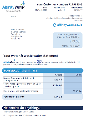 Water payment deals